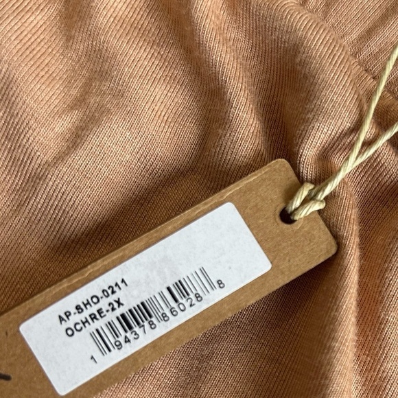 SKIMS Ochre brown lounge shorts size 2X NWT - Picture 2 of 4